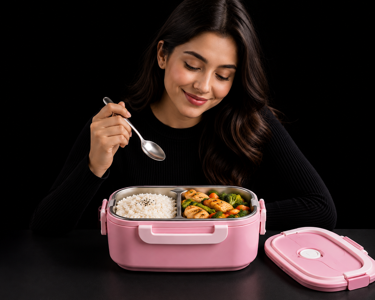 KITCHZENO Electric Lunch Box – Portable Food Warmer for Office & Travel